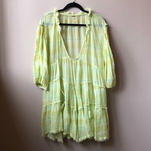 FP lime green dress/cover-up